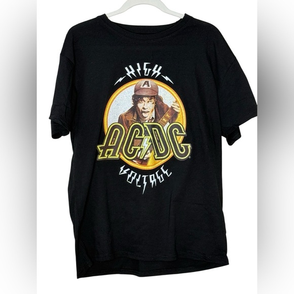 AC/DC High Voltage Band T-Shirt L Black 100% Cotton Unisex - Picture 2 of 6
